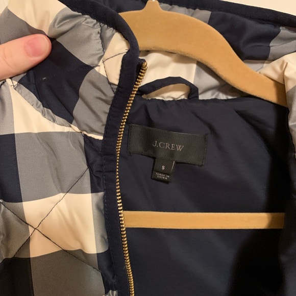 J. Crew plaid print quilted vest size S - Picture 3 of 3